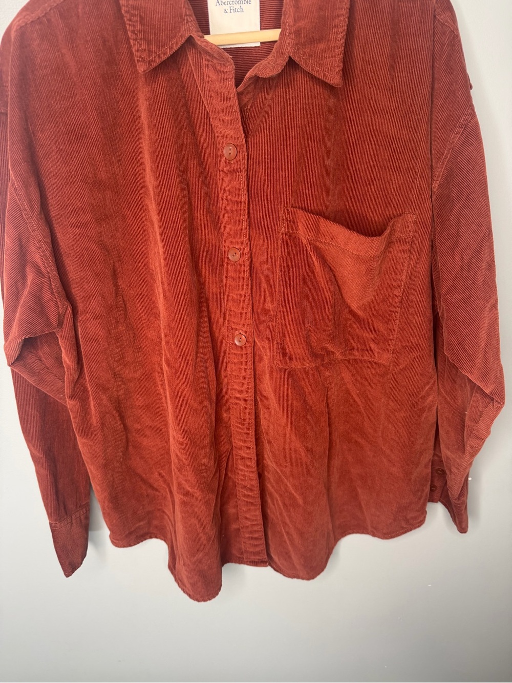 Abercrombie & Fitch Oversized Corduroy Shirt Jacket - Picture 5 of 9